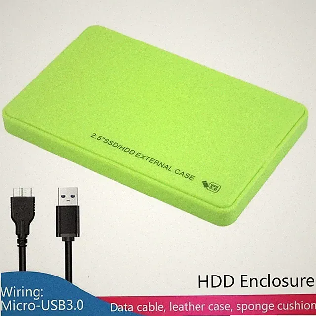 External SSD USB 3.0 Portable Hard Drive Case SATA Mobile Storage Disk PC