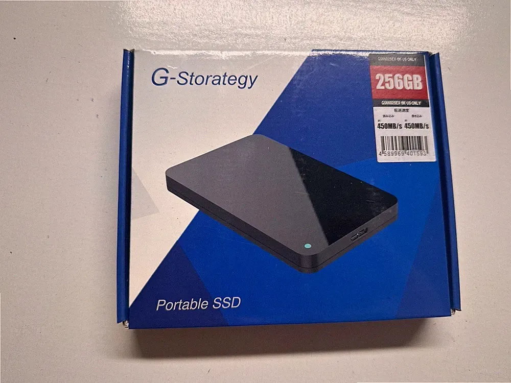 G Strategy 256GB Portable SSD – High-Speed External Solid State Drive