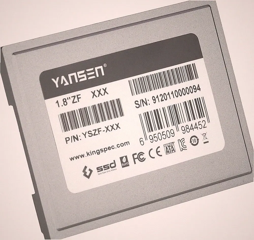 Kingspec Yansen 64GB 1.8" ZIF 40-Pin SSD, MLC Flash Internal Solid State Drive f