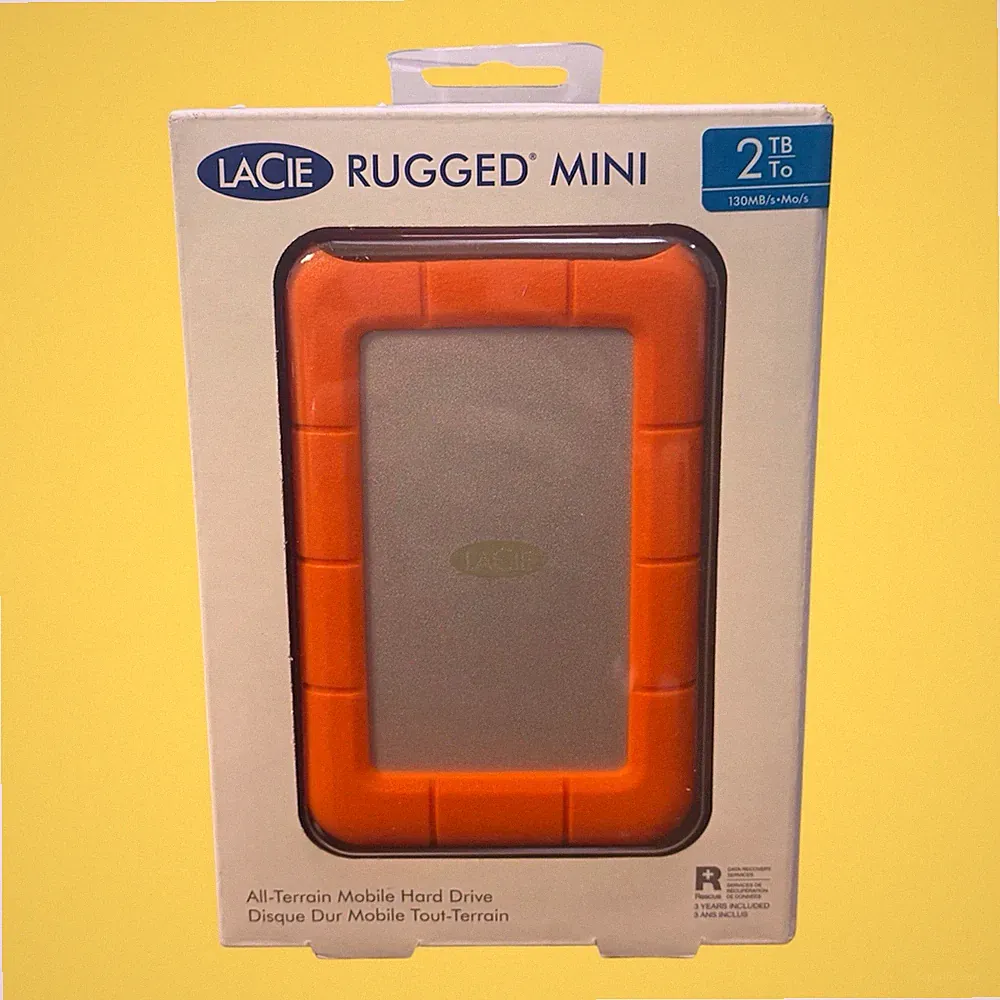 LaCie Rugged Mini 2TB External Portable Hard Drive USB 3.0