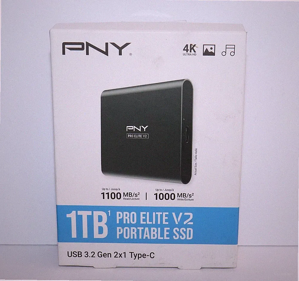 PNY 1TB Pro Elite V2 Portable SSD portable Drive