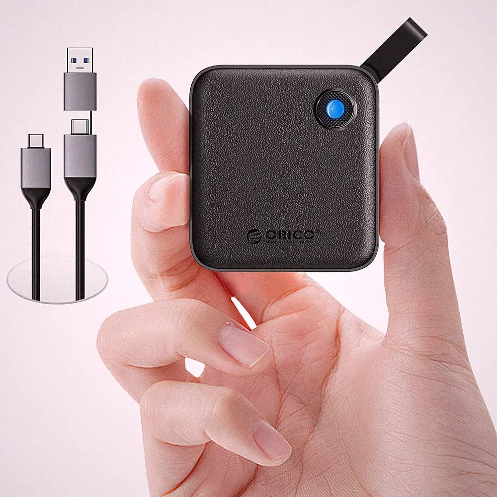 Portable SSD 256 GB with 2 in 1 USB C Cable, External Solid State Drives, Up...
