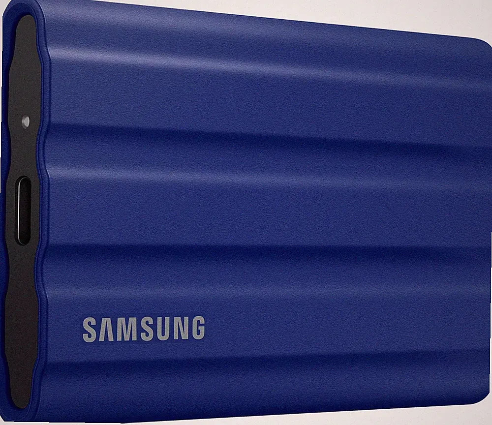 Samsung - T7 Shield 2TB External USB 3.2 Gen 2 256-bit Blue